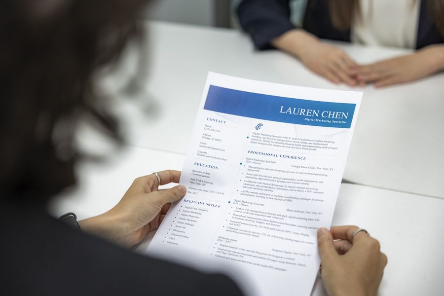 Recruiter reviewing candidates